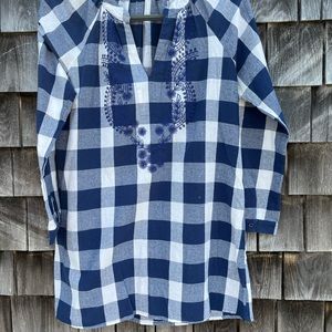 Illa illa blue plaid dress size small